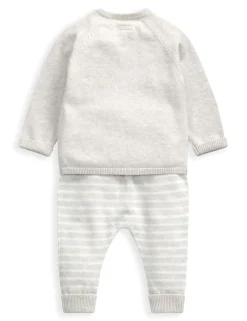 2pc Pure Cotton Slogan Outfit (0-9 Mths)