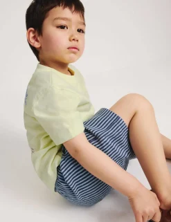 2pc Pure Cotton T-Shirt And Shorts Outfit (2-8 Yrs)