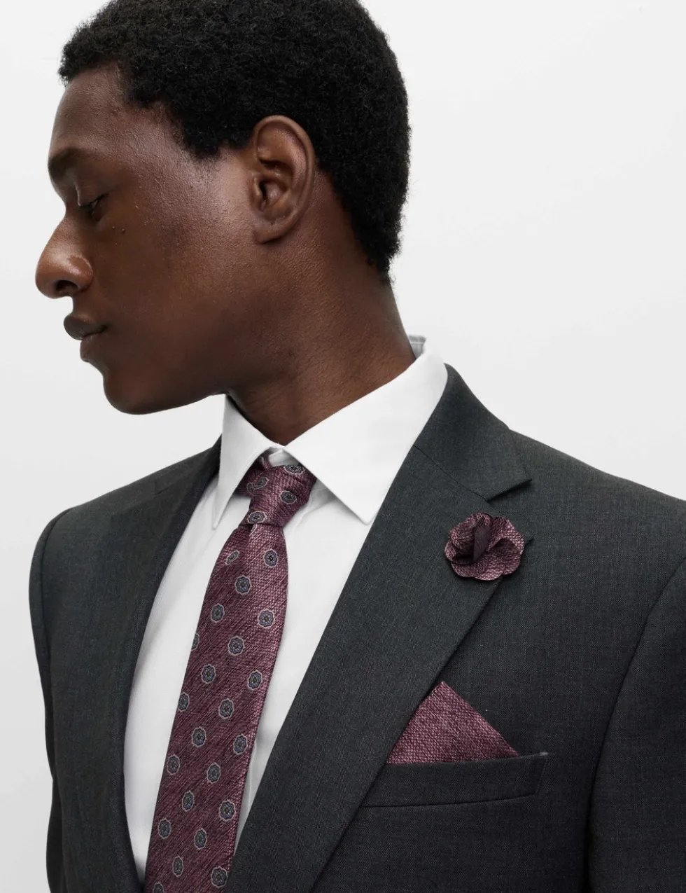 4pc Regular Fit Easy Iron Shirt and Tie Set