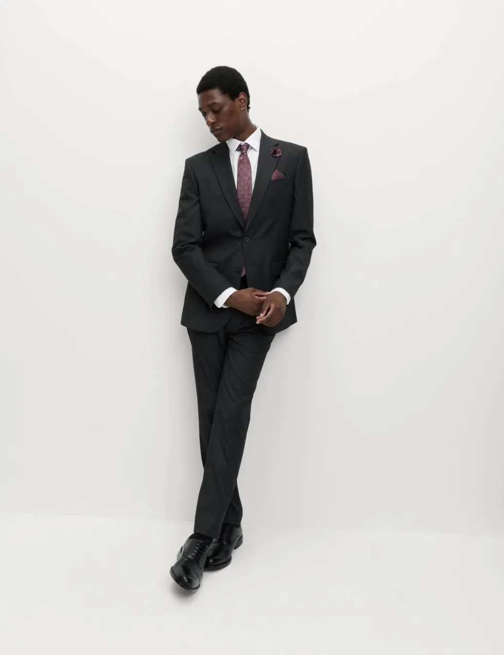 4pc Regular Fit Easy Iron Shirt and Tie Set