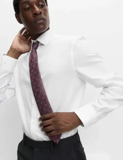 4pc Regular Fit Easy Iron Shirt and Tie Set