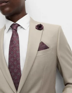 4pc Slim Fit Easy Iron Shirt and Tie Set