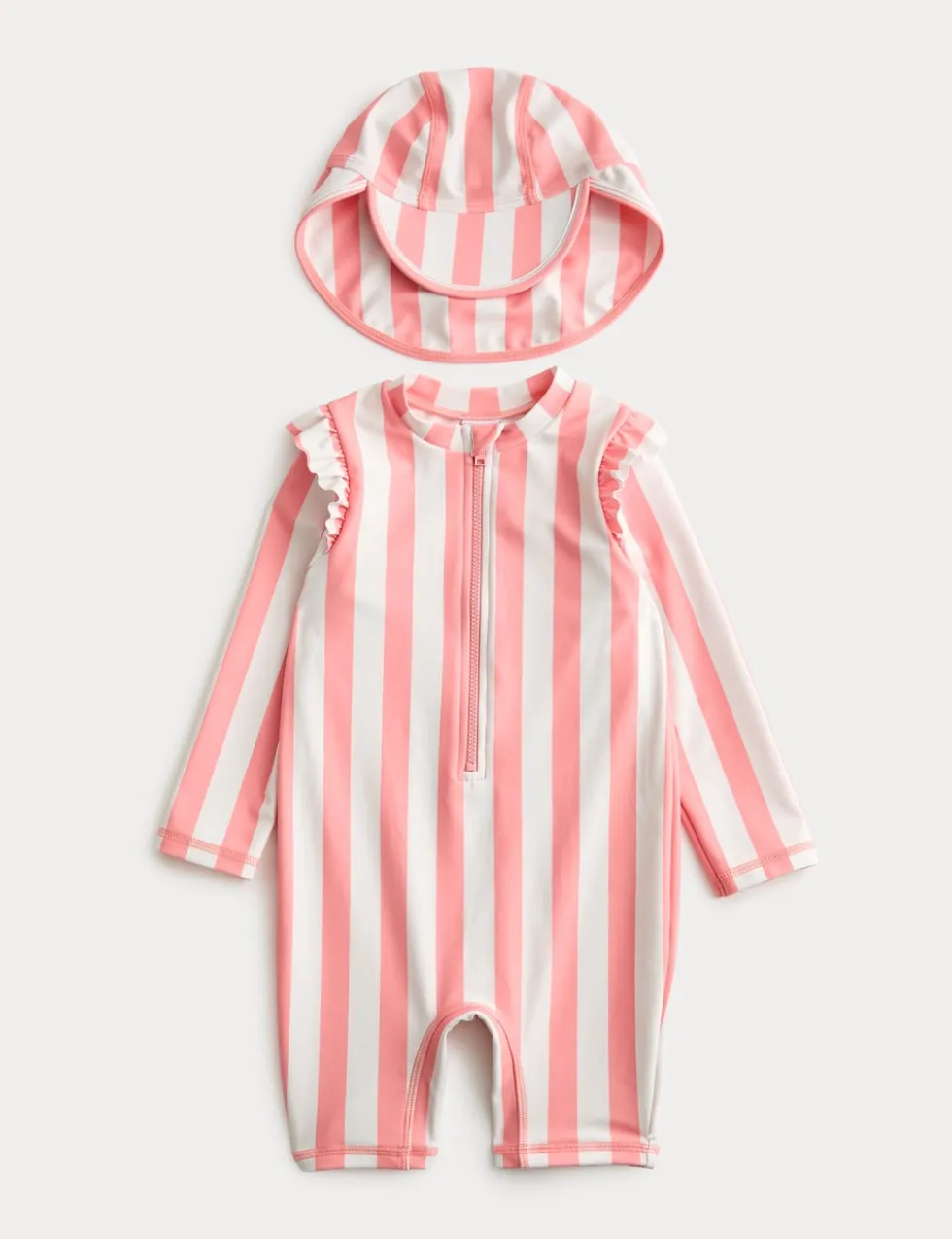 2pc Swimsuit & Hat Set (0-3 Mths)