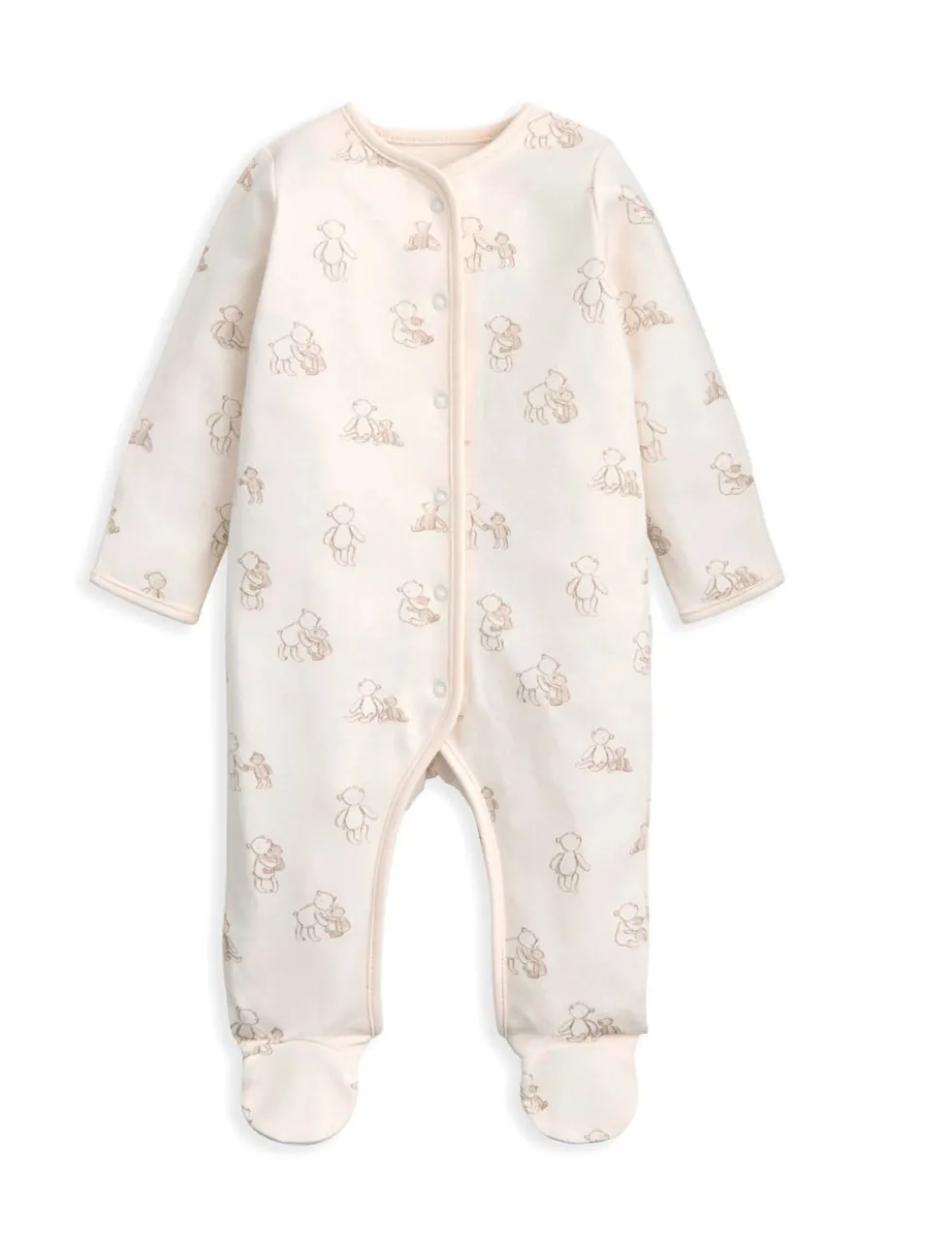 4pc Teddy Bear Bodysuit and Hat Set (0-9 Mths)