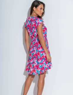 Penny Frill Wrap Woven Beach Dress