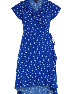 Penny Frill Wrap Woven Beach Dress