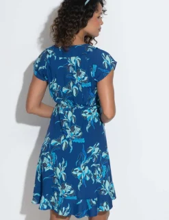 Penny Frill Wrap Woven Beach Dress