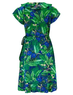 Penny Frill Wrap Woven Beach Dress