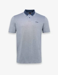 PeoxfordNew Pure Cotton Pique Tipped Collar Polo Shirt
