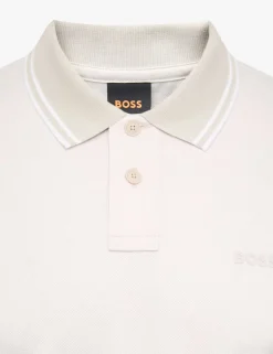 PeoxfordNew Pure Cotton Pique Tipped Collar Polo Shirt