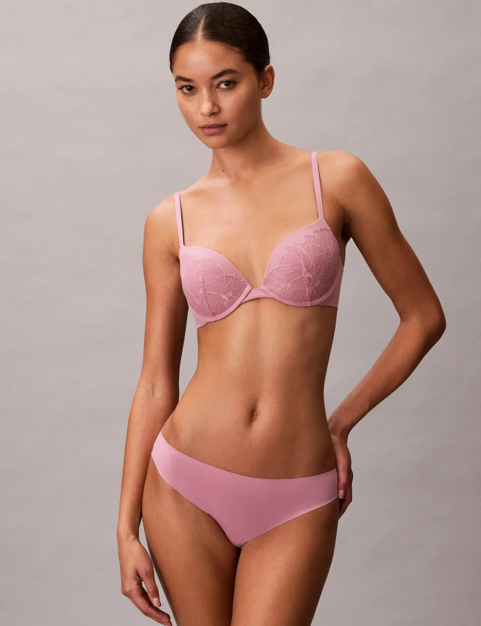 Perfectly Fit Lace Wired Push-Up Plunge Bra (A-DD)