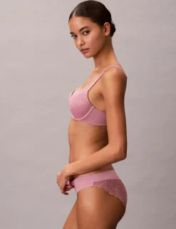 Perfectly Fit Lace Wired Push-Up Plunge Bra (A-DD)