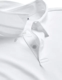 Performance Cotton Blend Long Sleeve Polo Shirt