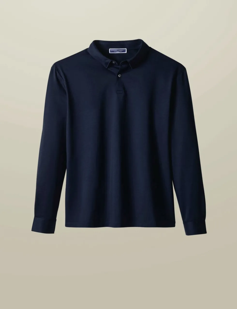Performance Cotton Blend Long Sleeve Polo Shirt