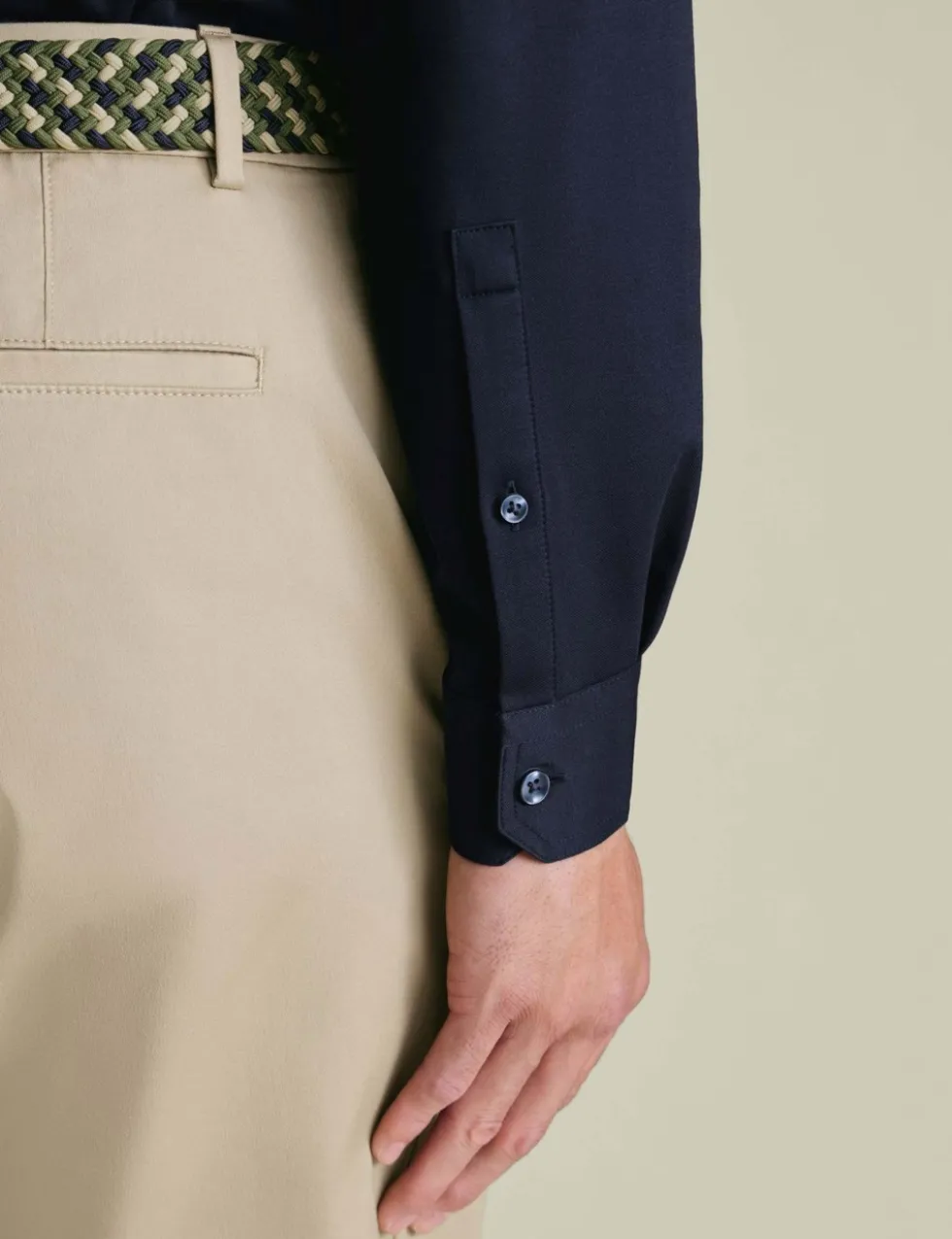 Performance Cotton Blend Long Sleeve Polo Shirt