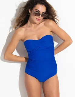 Petite Santa Monica Tummy Control Strapless Swimsuit