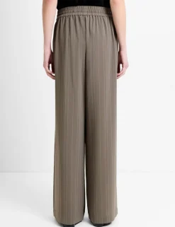 Pinstripe Wide Leg Trousers