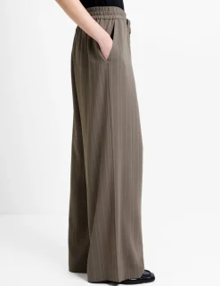 Pinstripe Wide Leg Trousers