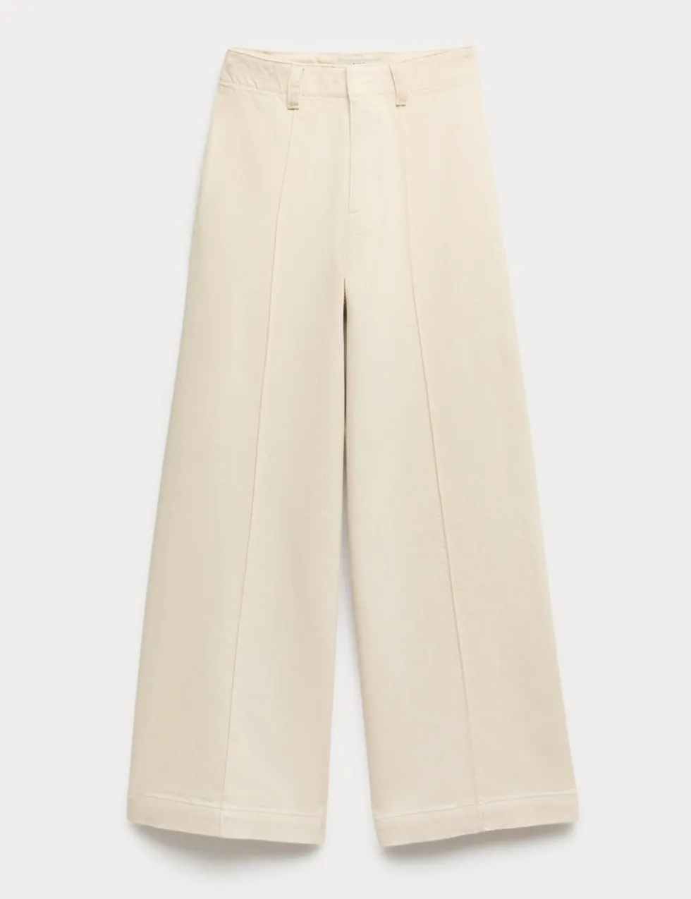 Pintuck Wide Leg Ankle Grazer Jeans