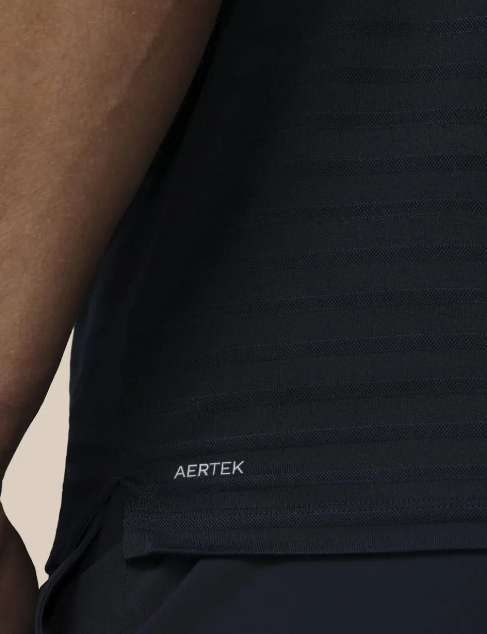 Pique Striped Technical Stretch Polo Shirt