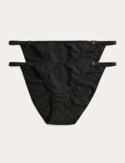 2pk Adaptable Clasp Bikini Knickers