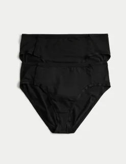 2pk Adaptable Poppers High Leg Knickers