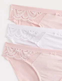 3pk Amelia Lace Bikini Knickers