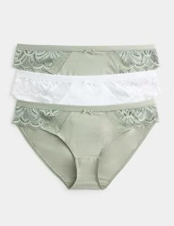 3pk Amelia Lace Bikini Knickers