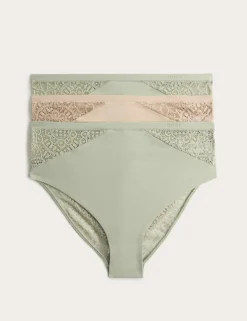 3pk Body Soft™ High Waisted Brazilian Knickers