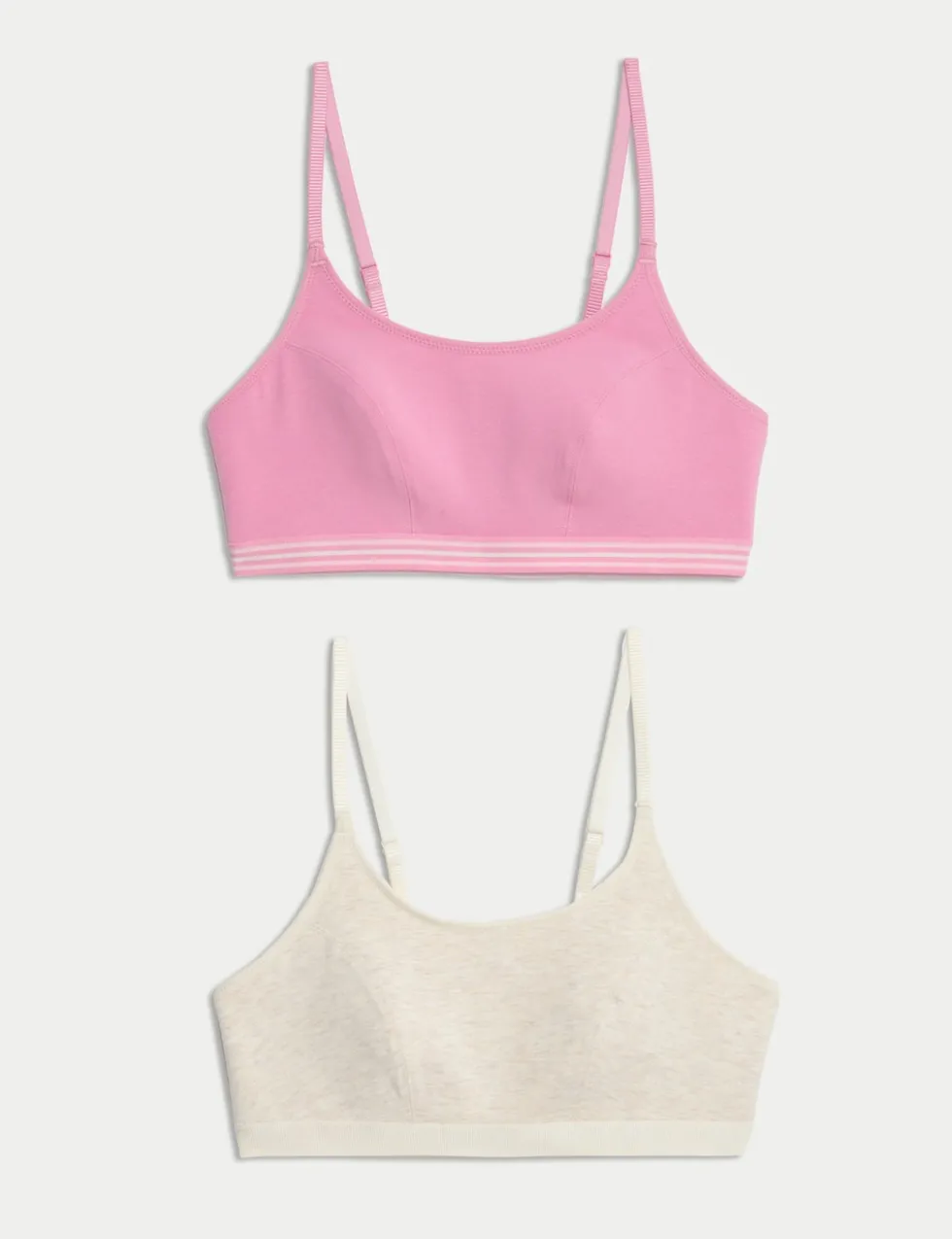 2pk Cotton First Bra Crop Tops