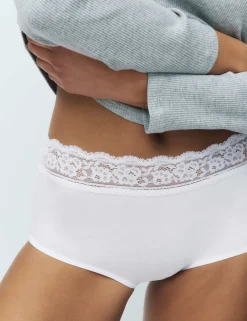 5pk Cotton Lycra® & Lace High Rise Shorts
