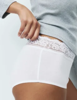 5pk Cotton Lycra® & Lace High Rise Shorts