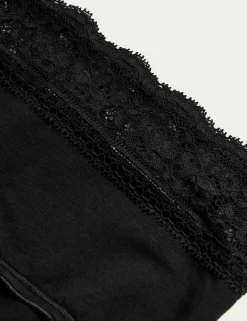 5pk Cotton Lycra® & Lace High Rise Shorts