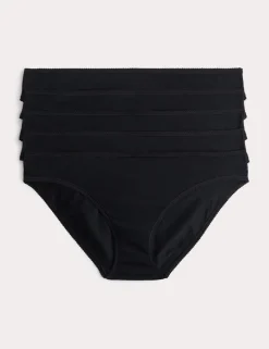 5pk Cotton Lycra® Bikini Knickers