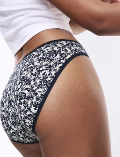 5pk Cotton Lycra™ High Leg Knickers