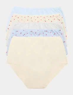 5pk Cotton Lycra™ Printed Full Briefs