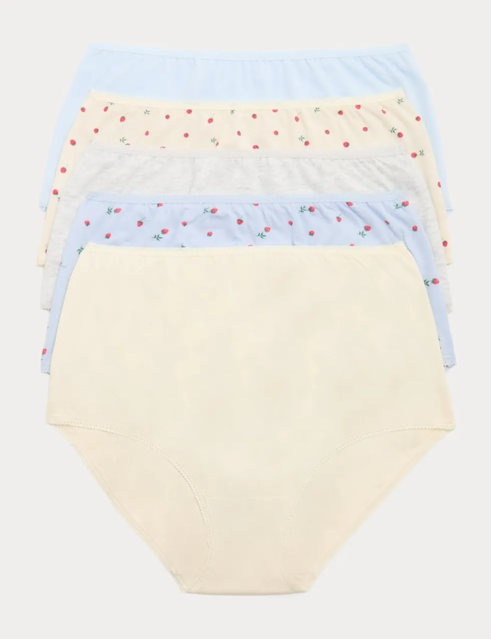 5pk Cotton Lycra™ Printed Full Briefs