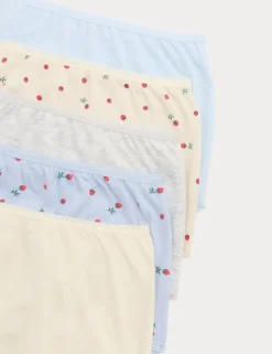 5pk Cotton Lycra™ Printed Full Briefs