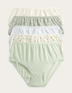 5pk Cotton Lycra™ Printed High Rise Shorts