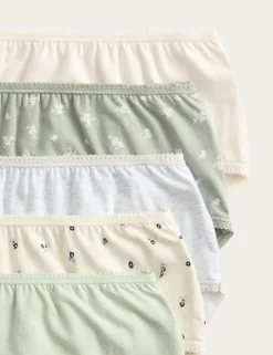 5pk Cotton Lycra™ Printed High Rise Shorts