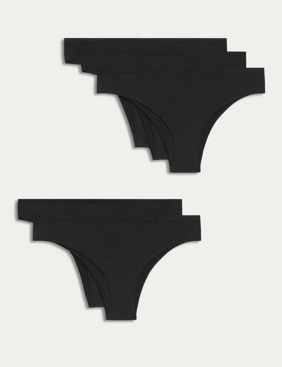 5pk Cotton Modal Brazilian Knickers