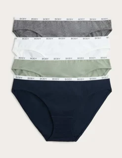 4pk Cotton Rich Bikini Knickers