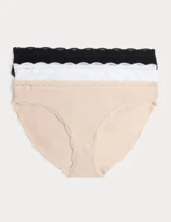 3pk Cotton Rich Bikini Knickers