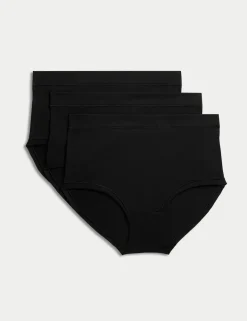 3pk Cotton Rich Full Brief Stoma Knickers