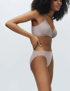 3pk Cotton Rich High Leg Knickers