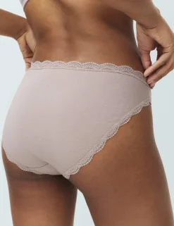3pk Cotton Rich High Leg Knickers