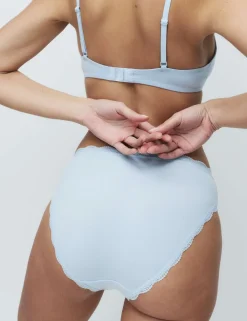 3pk Cotton Rich High Leg Knickers