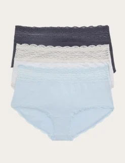 3pk Cotton Rich High Rise Shorts