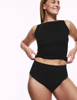 3pk Cotton Rich High Waisted Stoma Thongs