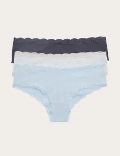 3pk Cotton Rich Hipster Knickers